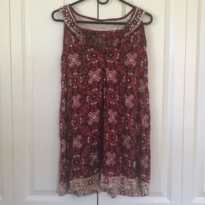 Odd Molly red silk paisley shift dress